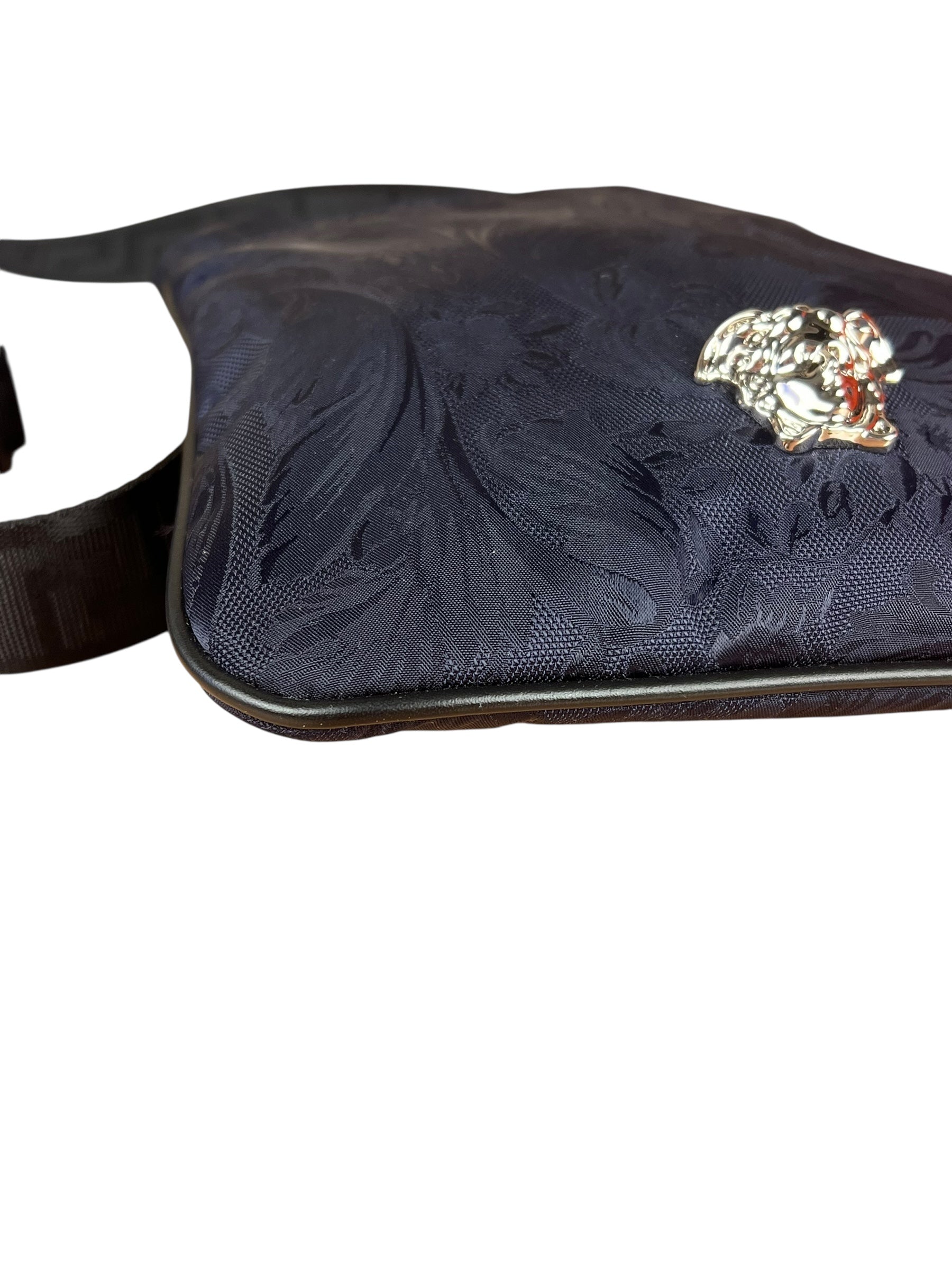 Versace La Medusa Navy Crossbody Bag