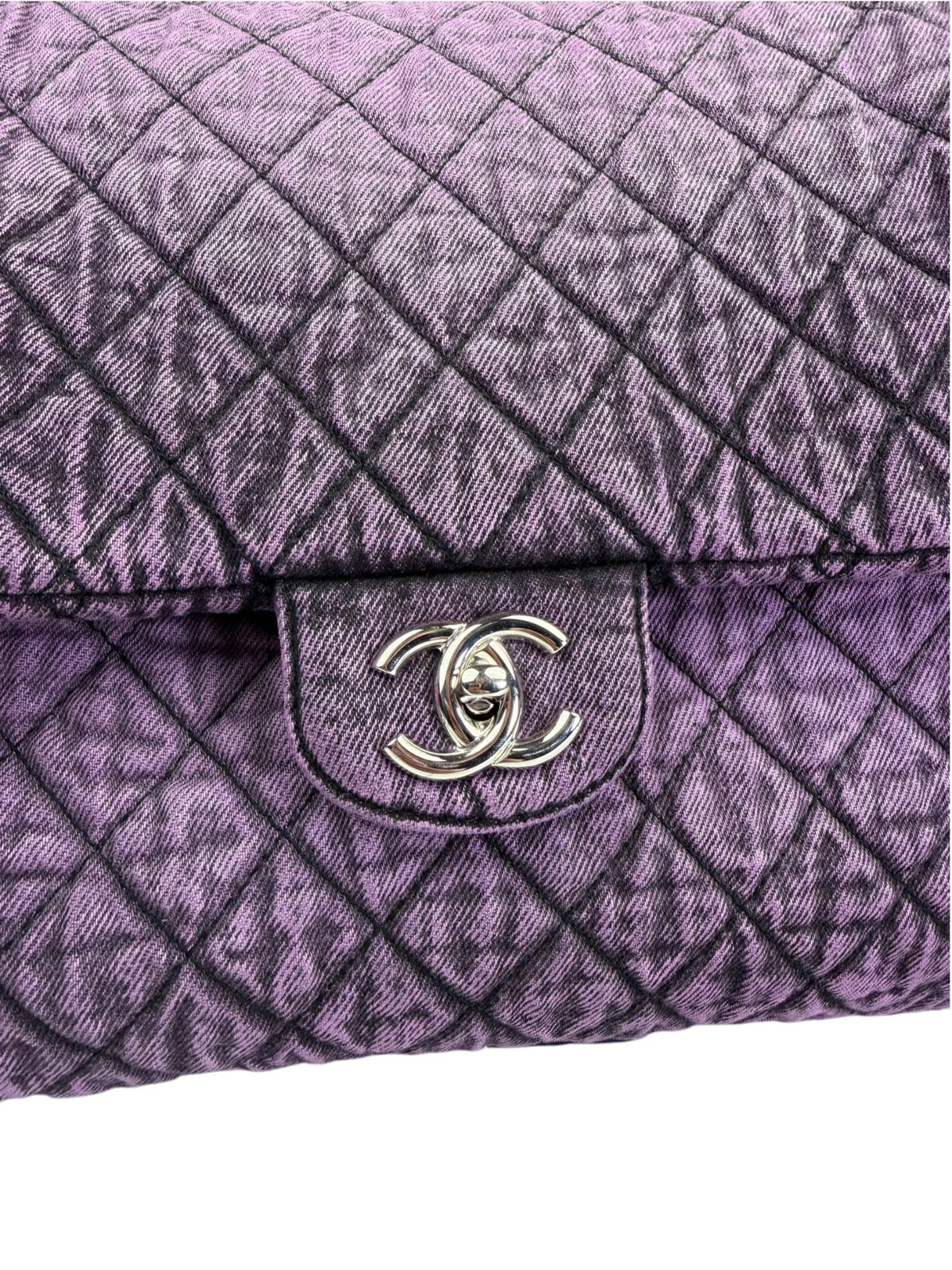 Chanel Purple Denimpressions XXL Flap Bag 2019