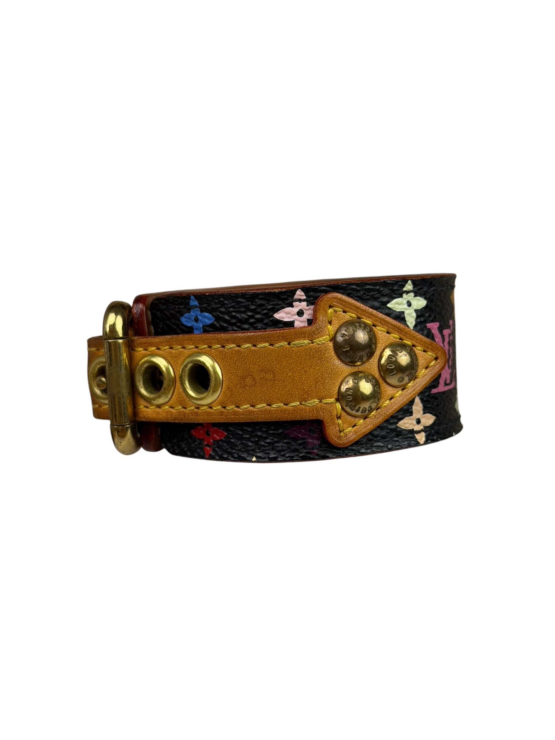 Louis Vuitton Black/Brown Multicolor-Monogram Theda Force Bracelet