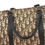 Christian Dior Brown Leather Trim Trotter Boston Bag