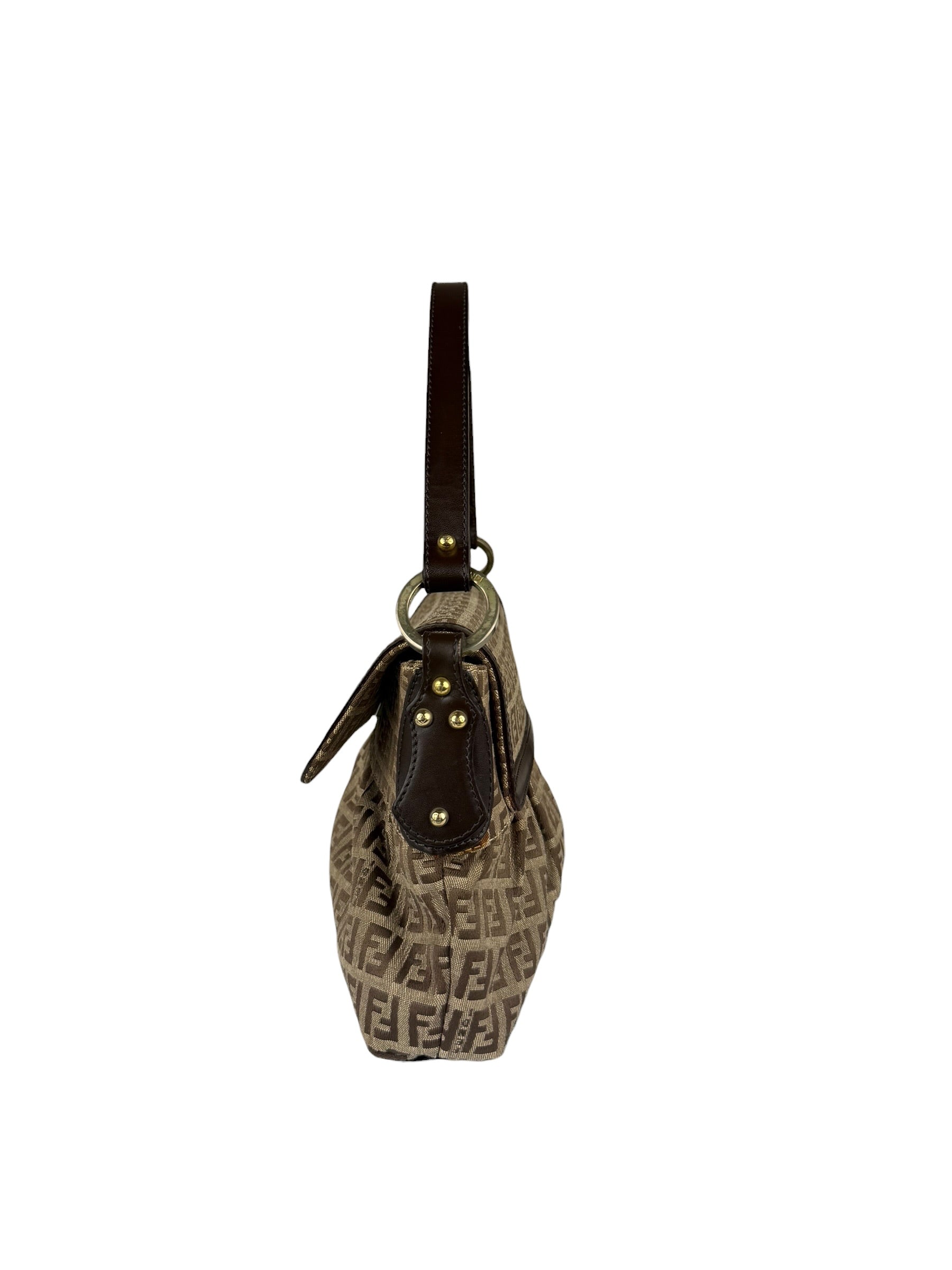 Fendi Zucca Chef Flap Shoulder Bag