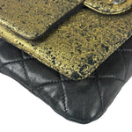 Chanel Black/Golden Quilted Lambskin Night Clutch On Chain Flap Bag 2012