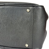 Burberry Black Pebbled Leather Tote Handbag