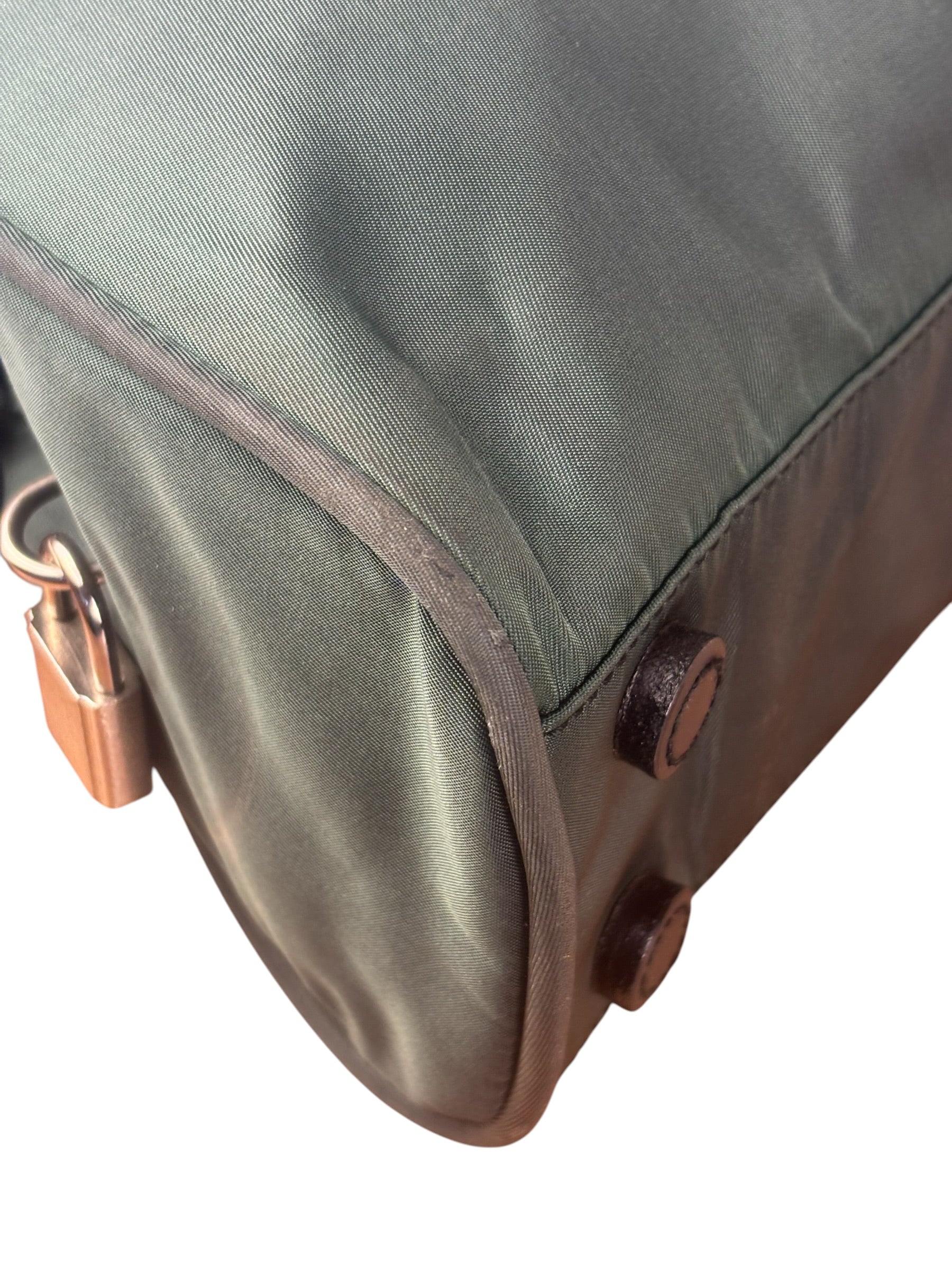 Prada Green Tessuto Cloth Hand Bag