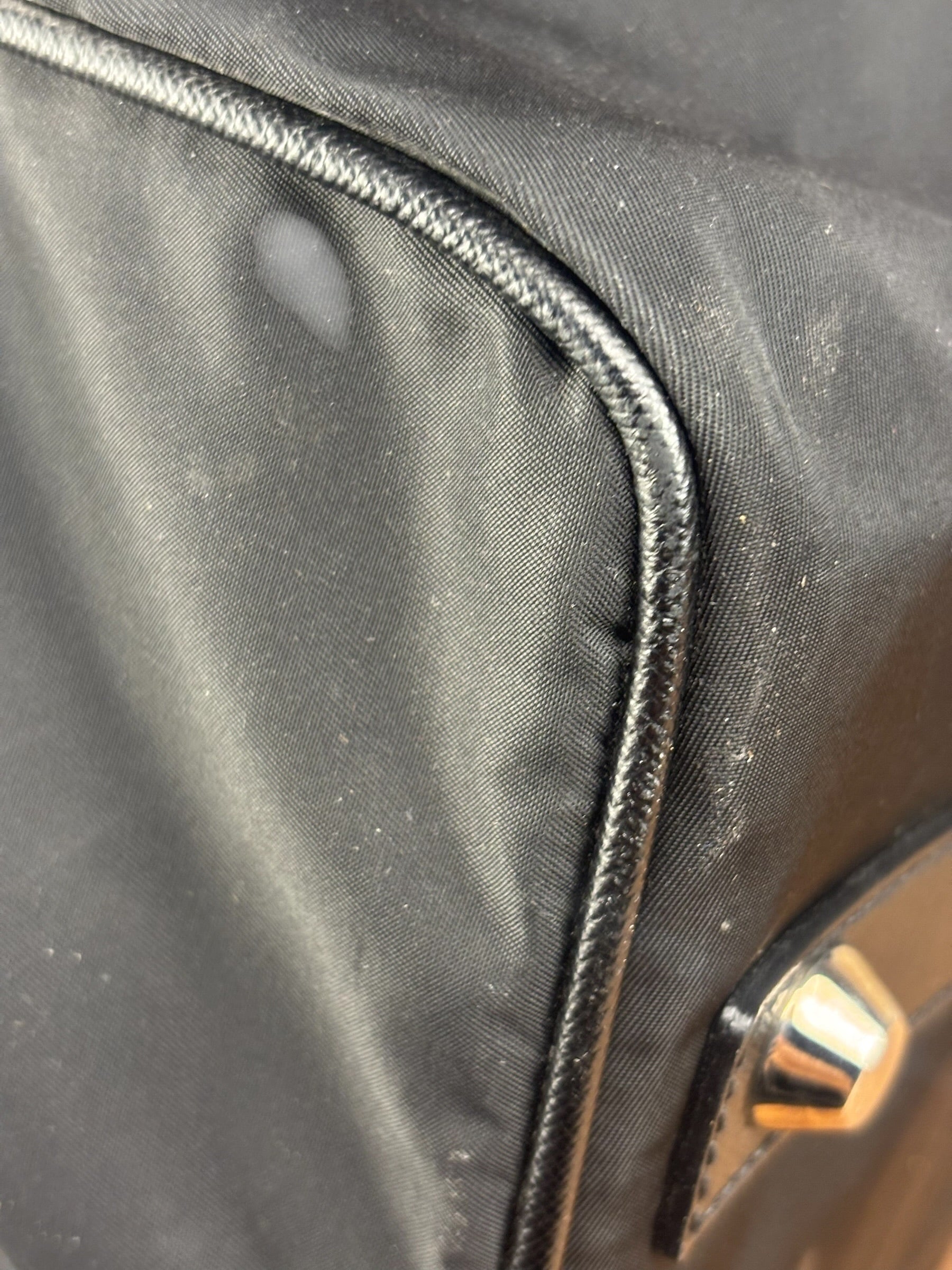 Prada Black Nylon Boston Travel Bag