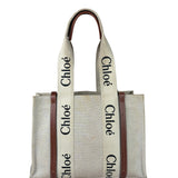 Chloé Canvas Beige/Brown Medium Woody Tote