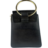 Chloe Black Suede/Leather Faye Bracelet Crossbody Bag
