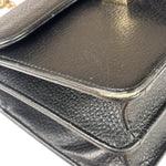 Gucci Black Leather G Interlocking Small Chain Shoulder Bag