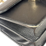 Gucci Black Leather G Interlocking Small Chain Shoulder Bag