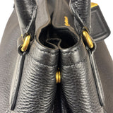 Prada Black Leather Vitello Daino 2Way Handbag