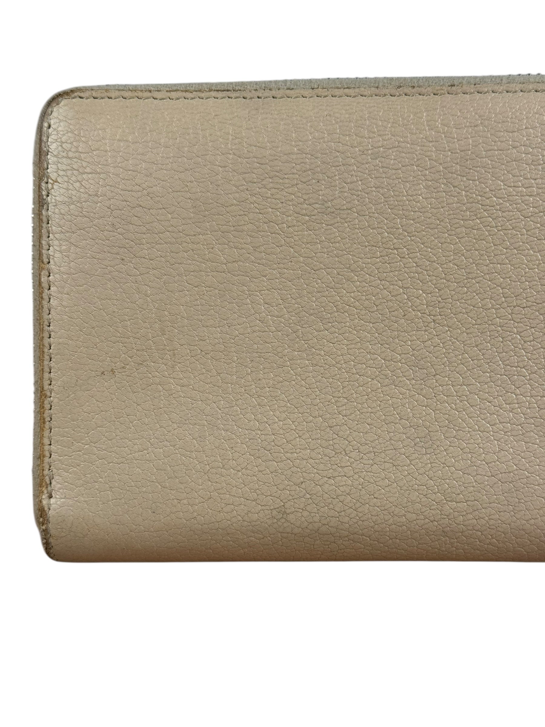 Balenciaga Beige Moto Zippy Wallet