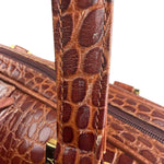 Yves Saint Laurent Vintage Croc-Embossed Leather Handbag