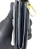 Givenchy Vintage Navy Blue Leather Compact Emblem Wallet 4G
