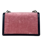 Gucci Pink Leather Trim Dionysus Corduroy Shoulder Bag