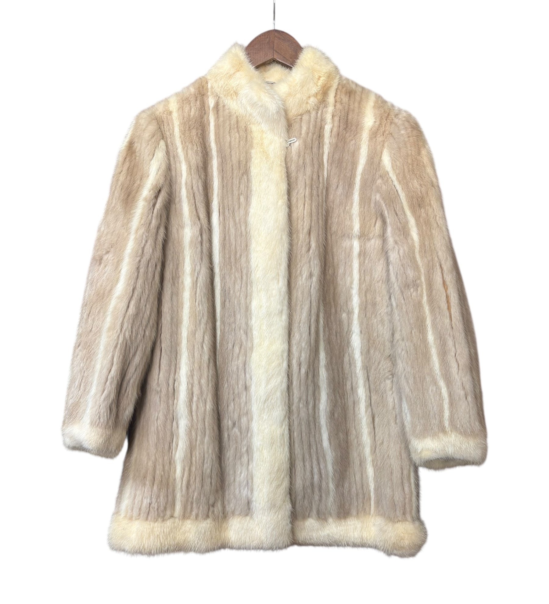 Vintage Beige Mink Fur Coat