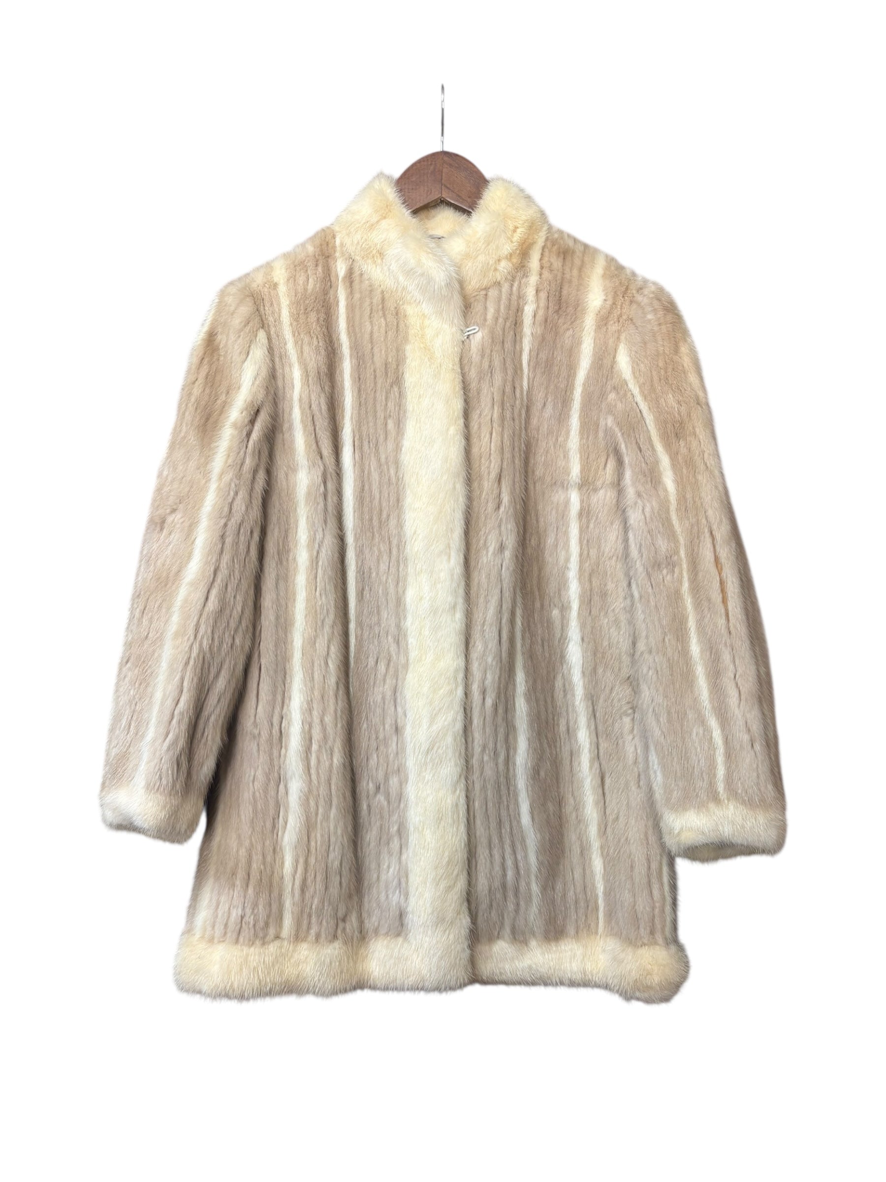 Vintage Beige Mink Fur Coat