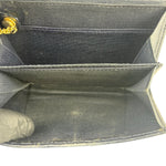 Givenchy Vintage Navy Blue Leather Compact Emblem Wallet 4G