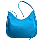 Balenciaga Blue Satin/Leather Trim Leopolda Small Hobo Bag