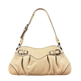 Salvatore Ferragamo Beige Gancini Buckle Shoulder Bag