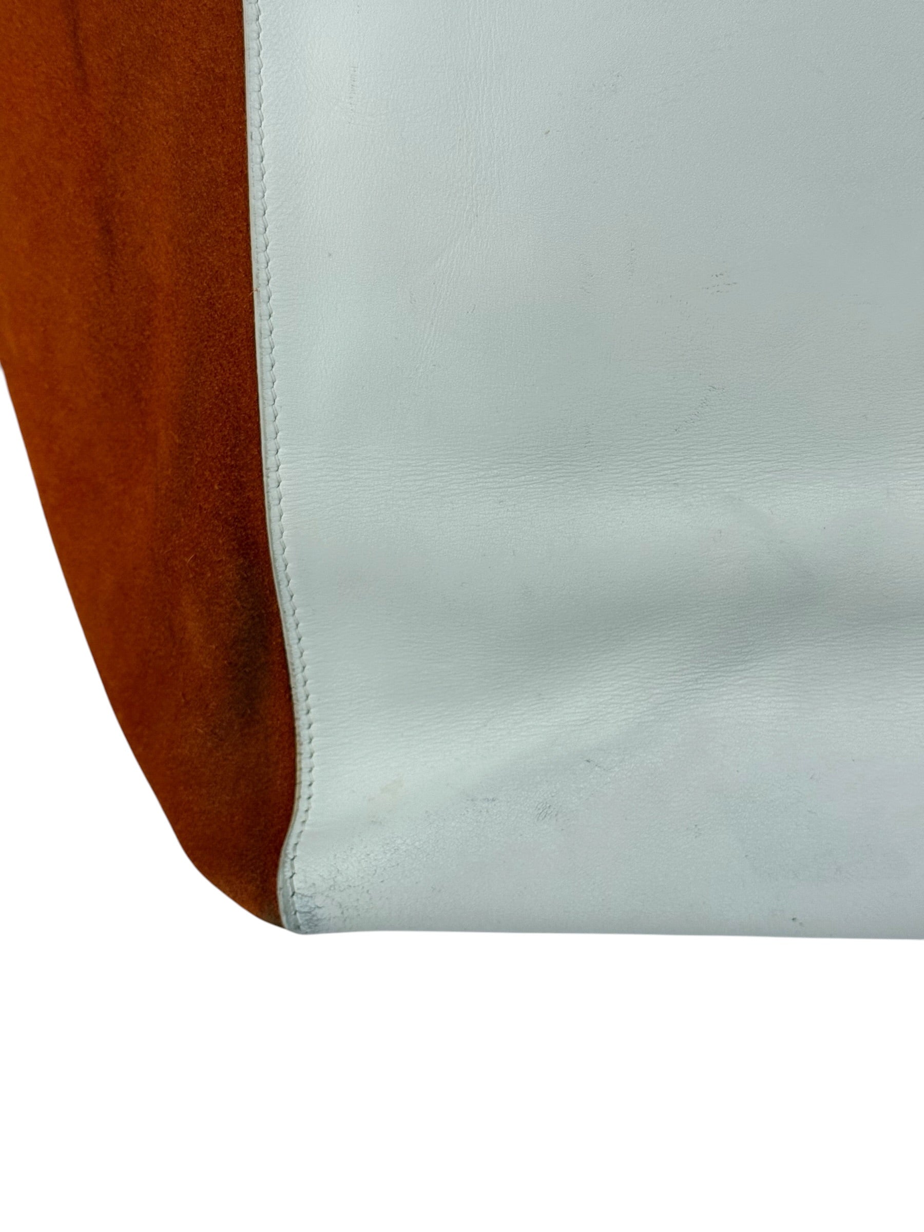 Celine Cabas Phantom Orange Suede Tote Bag