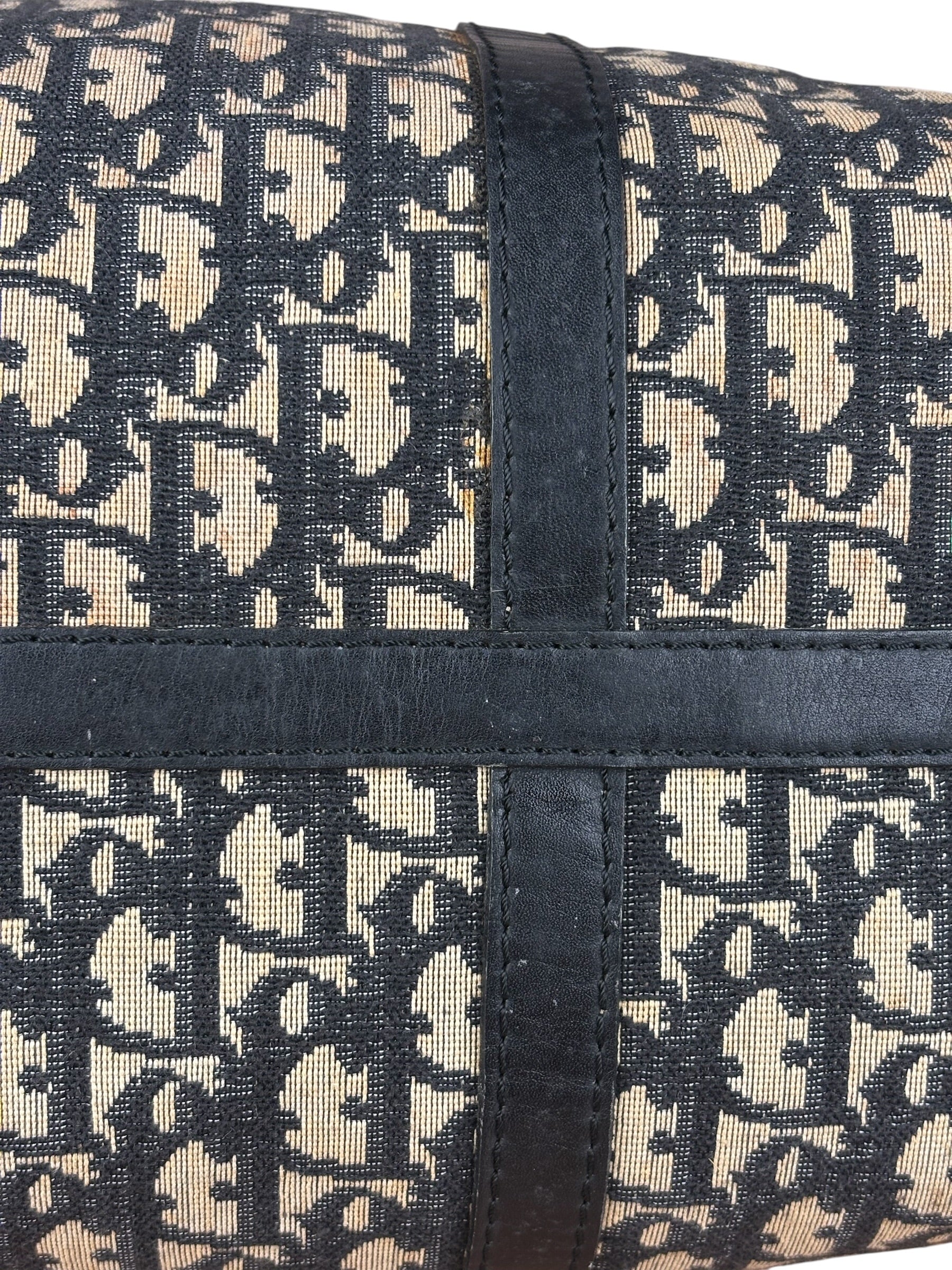 Christian Dior Vintage Navy Trotter Boston Bag