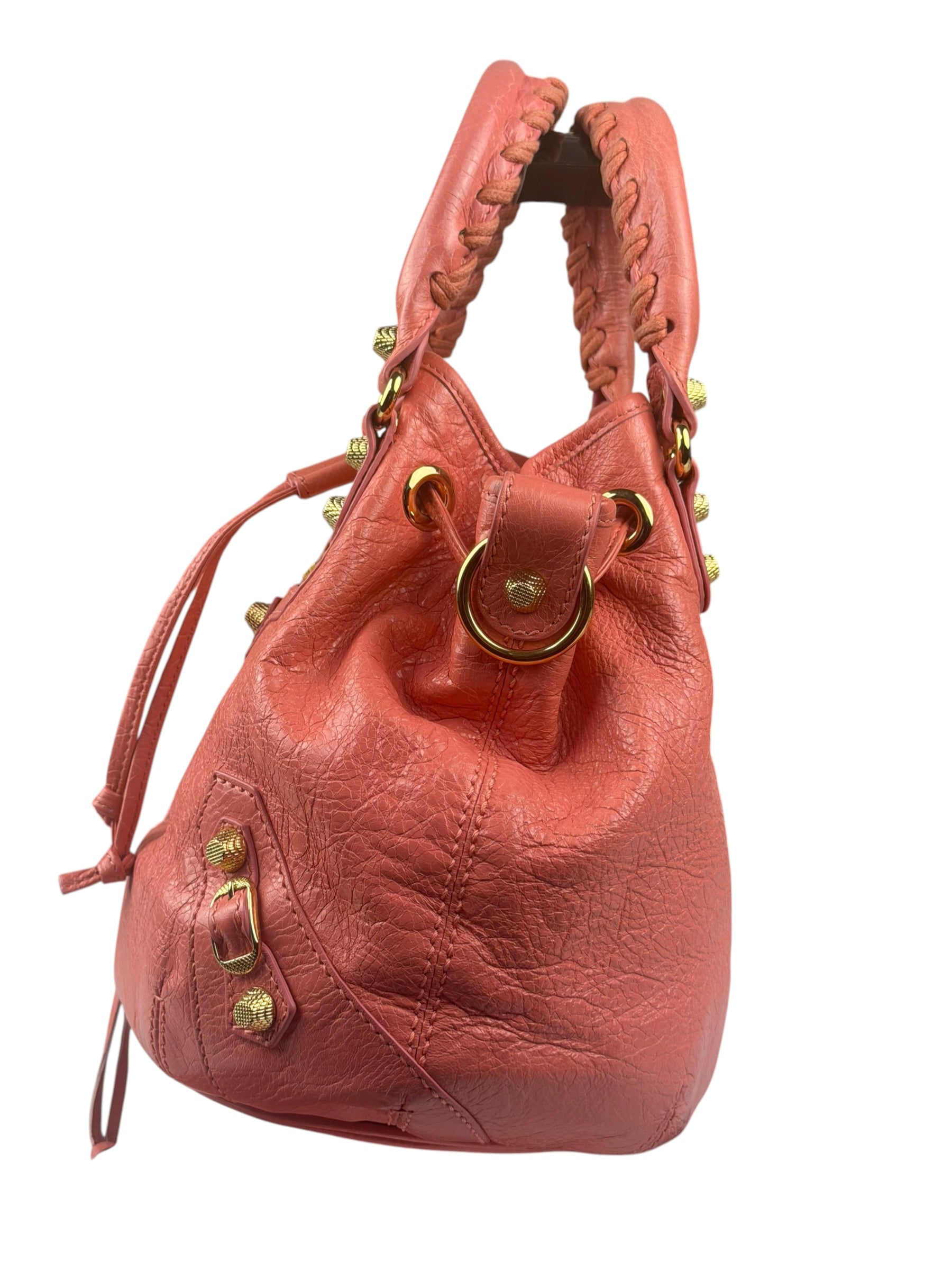 Balenciaga Pink Leather Agneau Small 21 Two-Way Bag