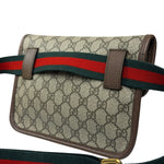 Gucci Vintage Brown Leather Trim Neo Supreme Belt Bag