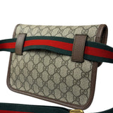 Gucci Vintage Brown Leather Trim Neo Supreme Belt Bag