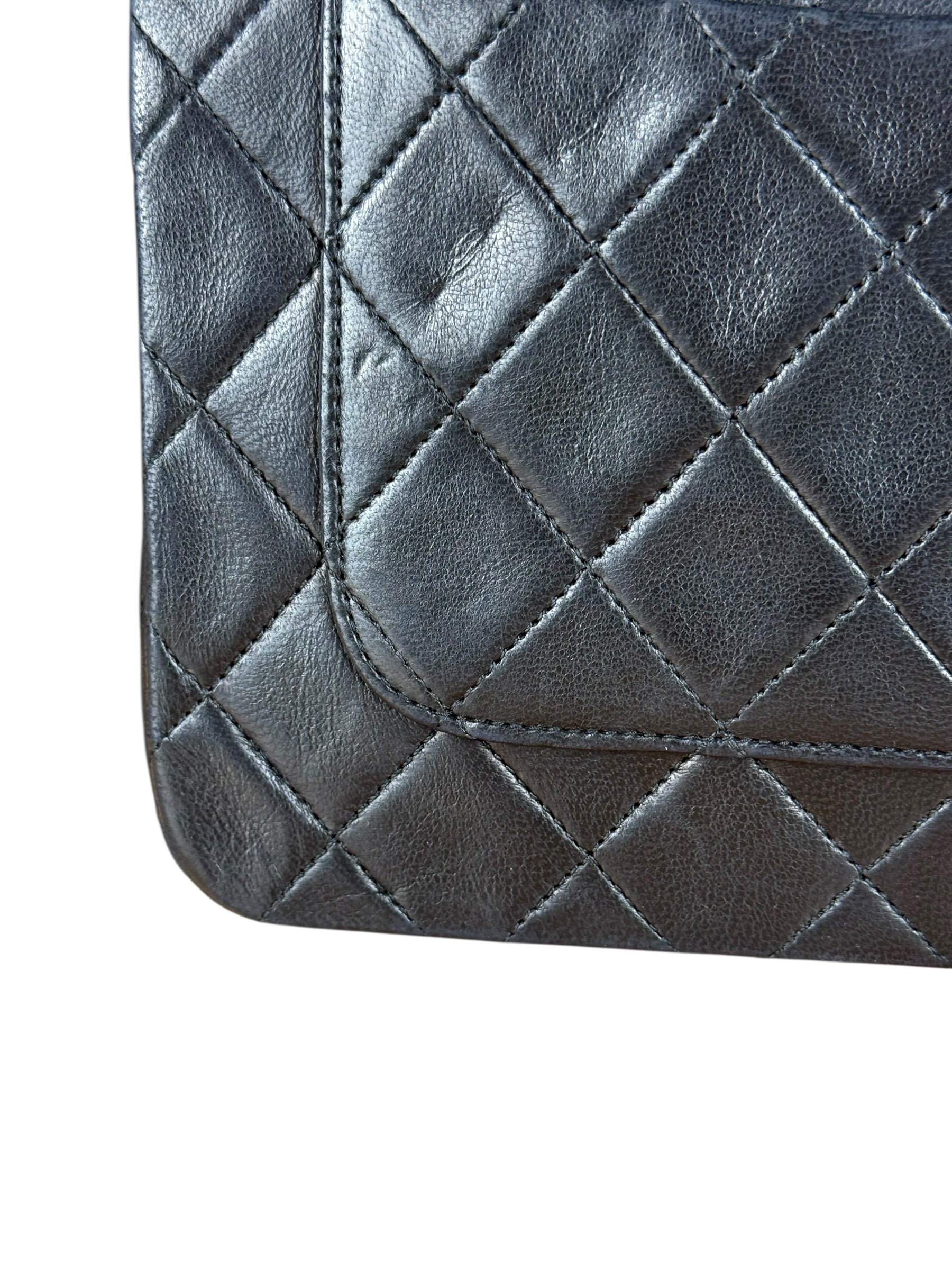 Chanel Black Quilted Single Flap Bag 1988