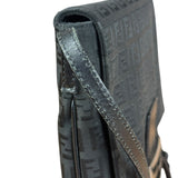 Fendi Black Zucchino Messenger Crossbody Bag