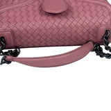 Bottega Veneta Purple Leather Rialto Intrecciato Shoulder Bag