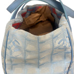 Chanel Blue Leather Trim New Travel Tote Bag 2002