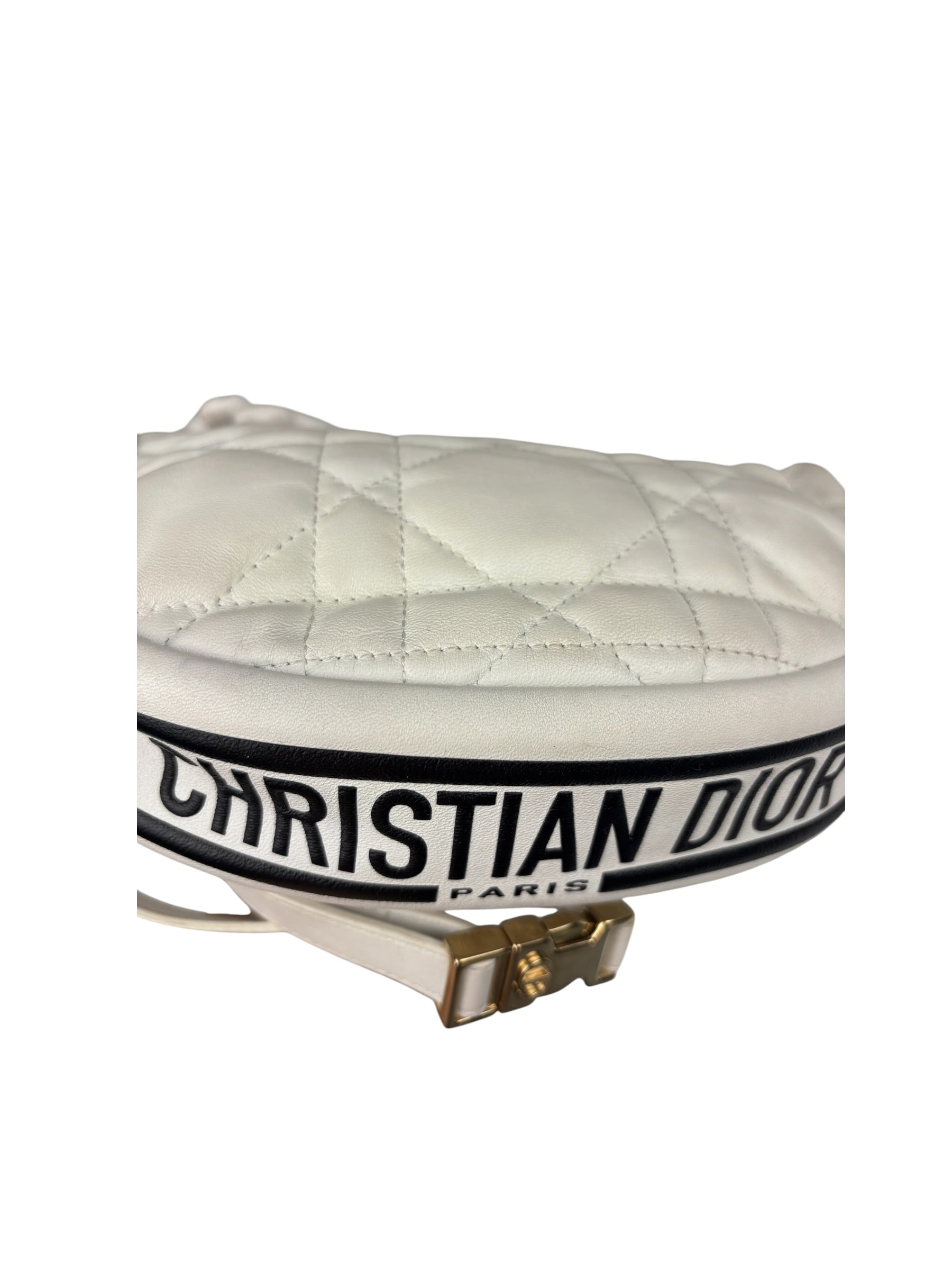 Christian Dior White Leather Micro Vibe Two-Way Bag