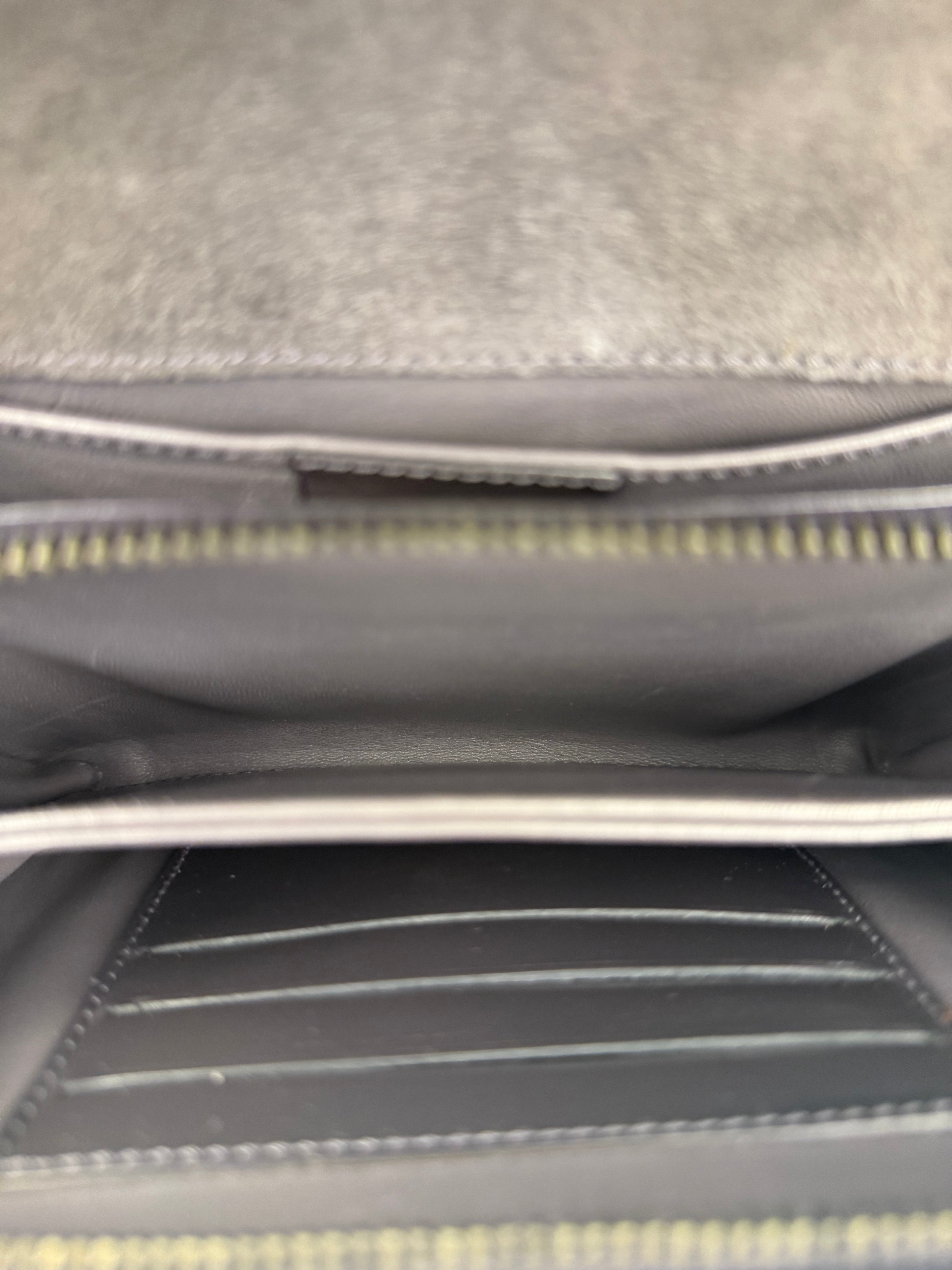 Gucci Grey Patent Leather Flap Mini Shoulder Bag