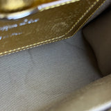 Christian Dior Diorever Gold Leather Clutch Bag