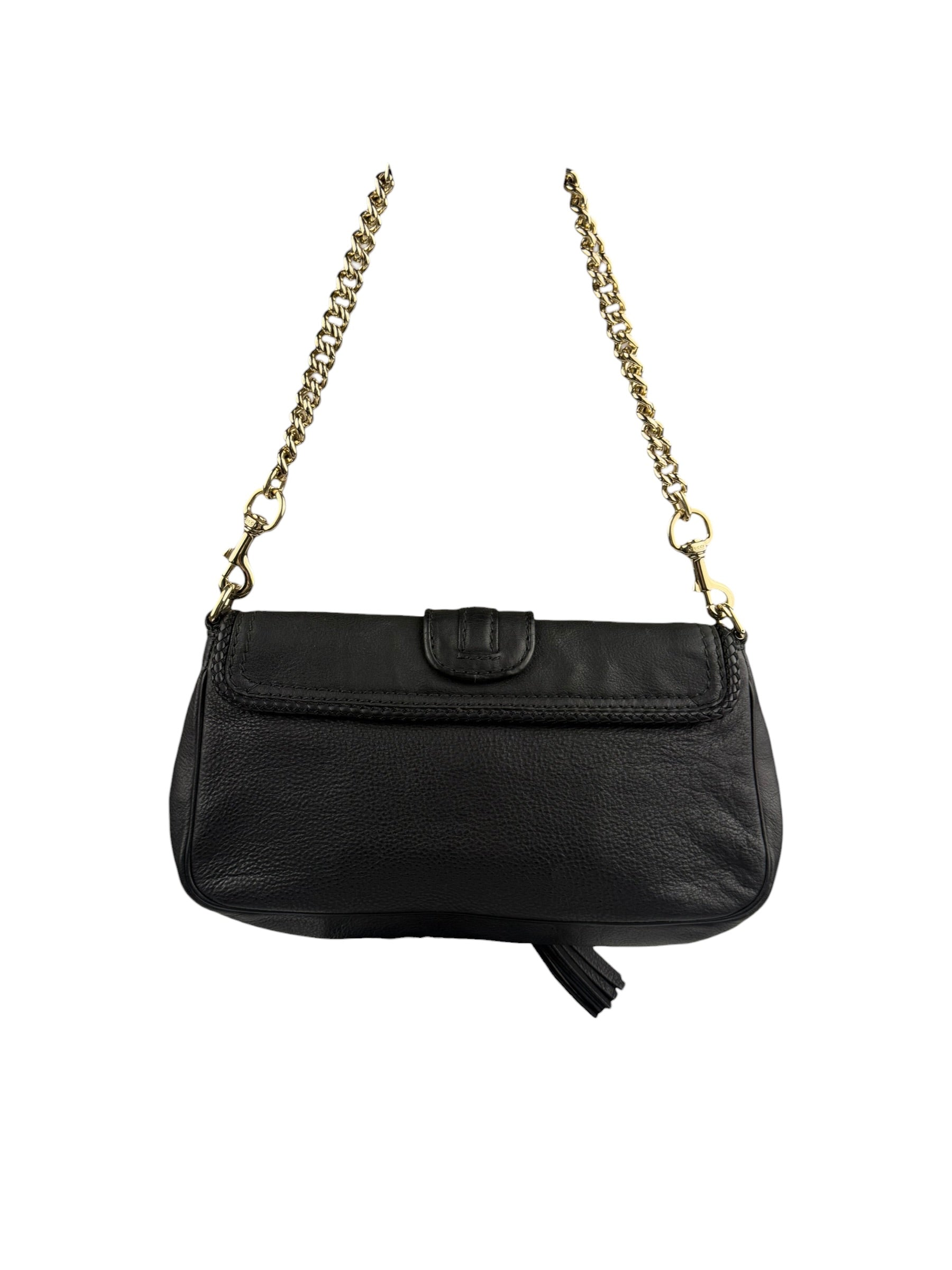 Gucci Black Leather Marrakech Evening Shoulder Bag