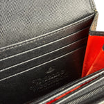 Vivienne Westwood Black Leather Emblem Long Wallet