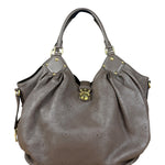 Louis Vuitton Brown Leather Mahina Hobo Bag