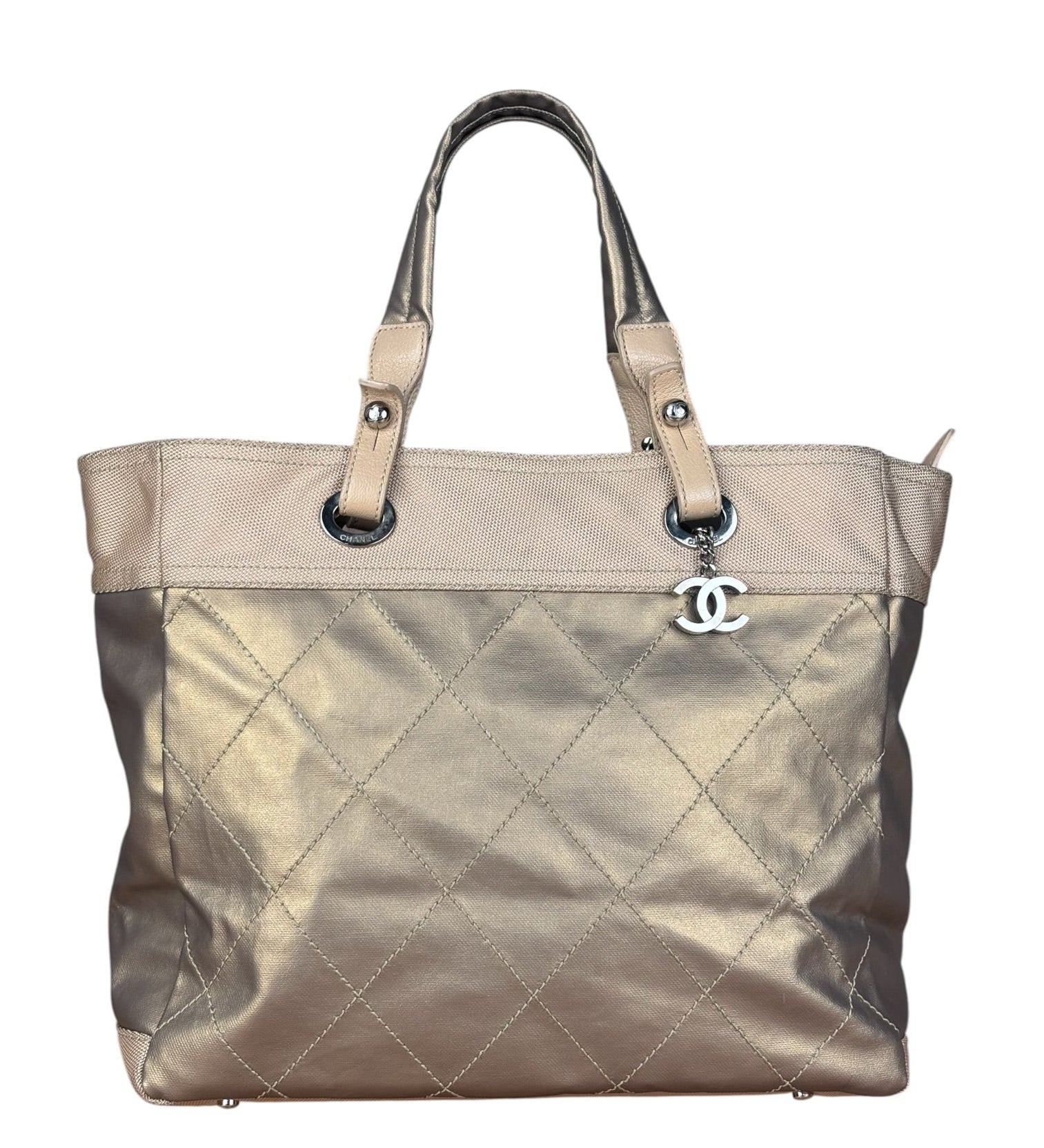 Chanel Paris-Biarritz Gold Quilted Tote Bag 2006