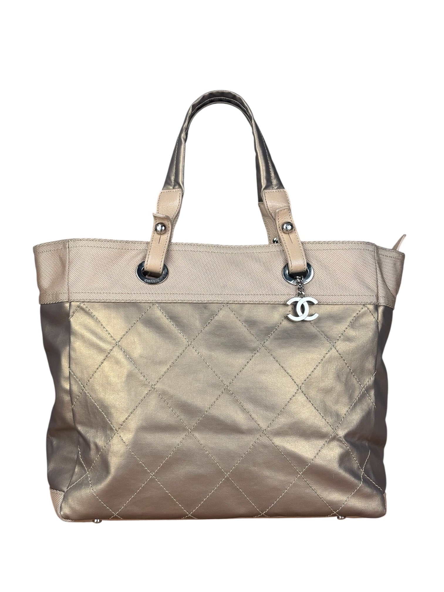 Chanel Paris-Biarritz Gold Quilted Tote Bag 2006