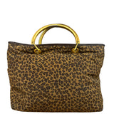 Bottega Veneta Nylon Leopard Print Handbag