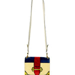 Prada Multicolor Velvet/Leather Trim Trompe L'oeil Cahier Crossbody Bag