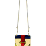 Prada Multicolor Velvet/Leather Trim Trompe L'oeil Cahier Crossbody Bag