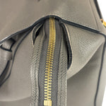 Celine Grey Grained Calfskin Belt Shoulder Bag