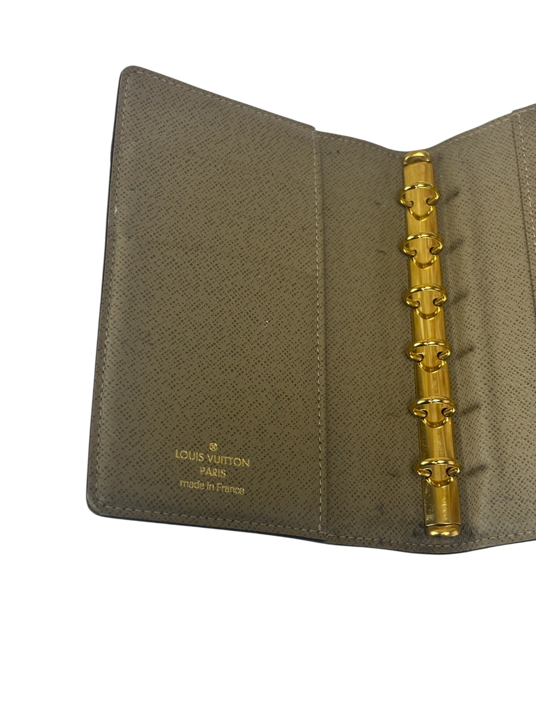 Louis Vuitton Damier Ebene Trunk & Labels Small Ring Agenda Cover