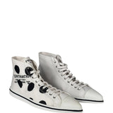 Prada Canvas Olka Dot High Top Point Sneakers