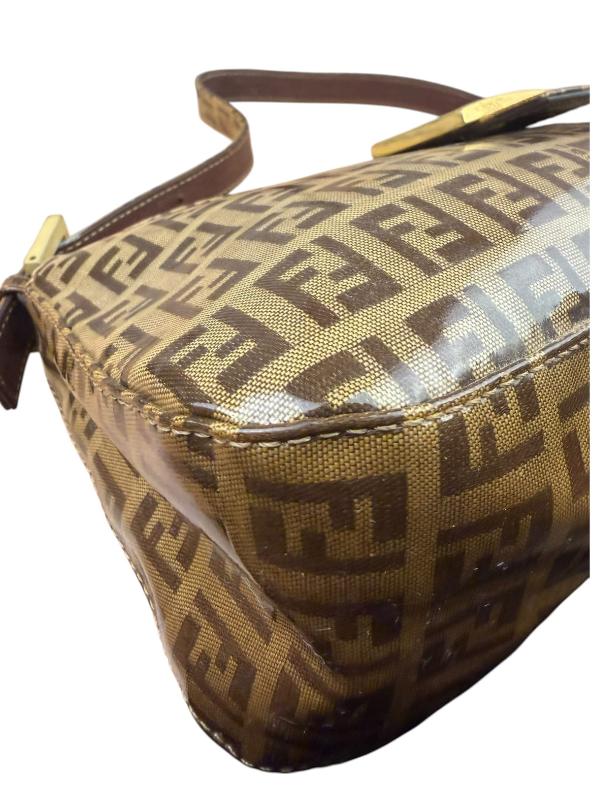 Fendi Brown PVC Leather Baguette