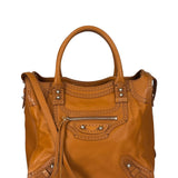Balenciaga Brown Lambskin Riva Velo Two-Way Bag