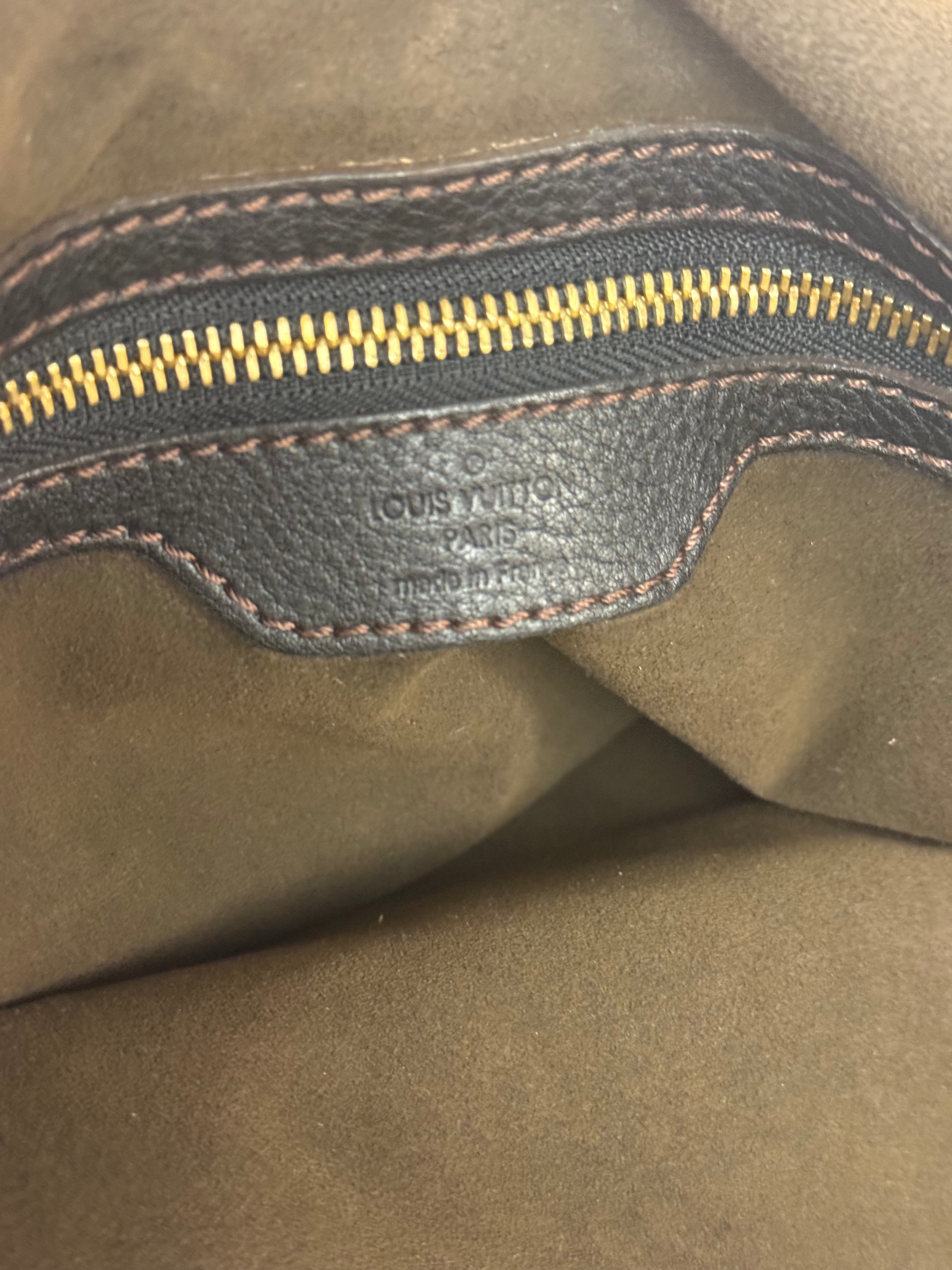 Louis Vuitton Perforated Monogram Mahina Hobo Bag Black