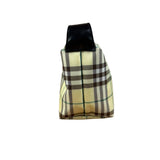 Burberry Multicolor Leather Trim House Check Top-Handle Pouch
